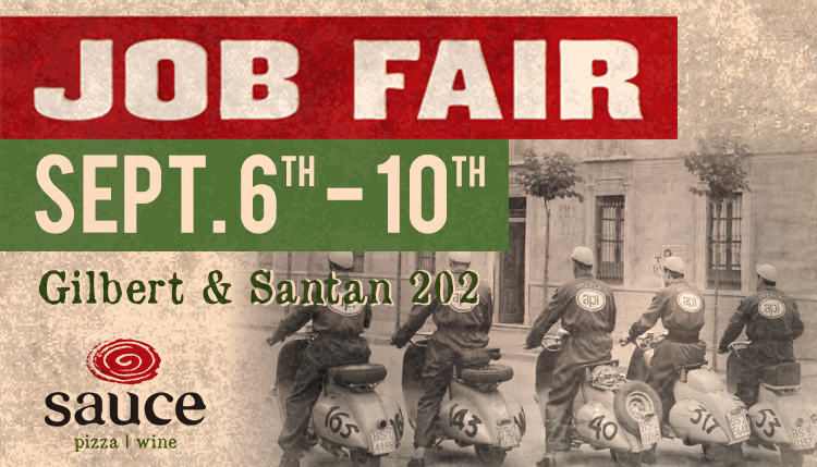 Job Fair September 6th-10th Gilbert & Santan 202