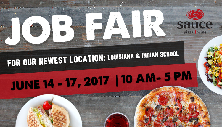 Job Fair for our newest location: Louisiana & India School June 14-17, 2017 10am - 5pm