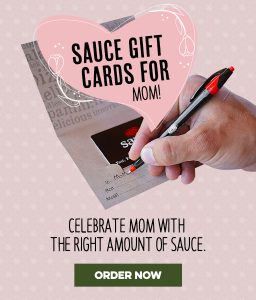 Sauce gift cards for mom